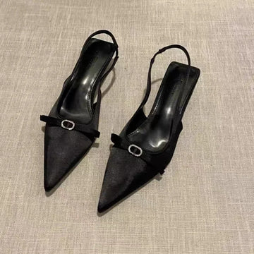 Xajzpa New Women's High Heel Shoes Fashion Slip-on Women's High Heels Pumps Solid Office and Career Sexy Pointed Toe Heeled Sandals